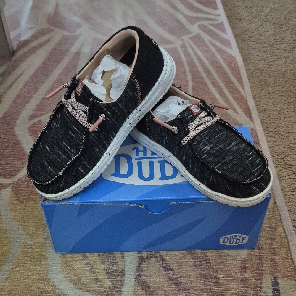 Hey Dude Kids Black and Pink Shoes